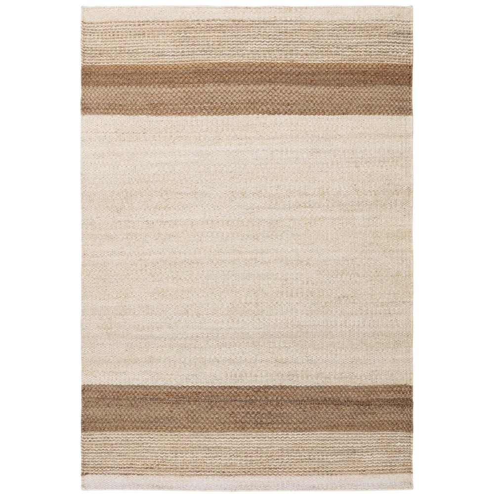 Cedar Stripe Jute Reversible Flatweave Rugs in Natural Bleach